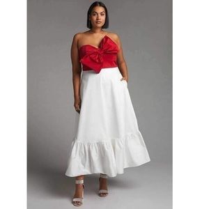 Anthropologie x Hutch Bow-Tie Maxi Dress Size 22